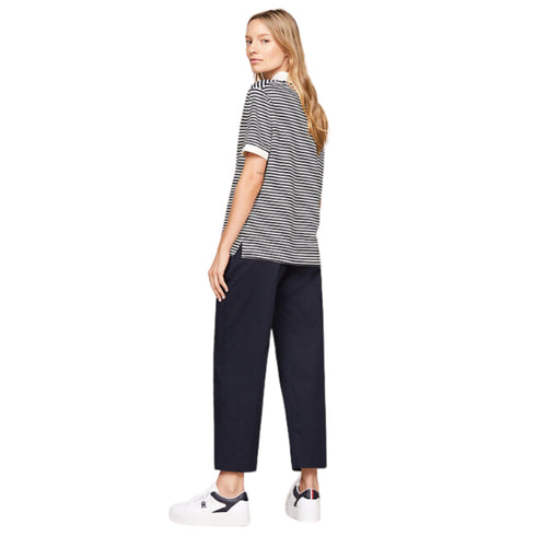 Tommy Hilfiger Polo Polo Donna a righe orizzontali Blu - Francavilla Moda